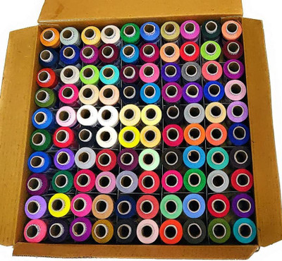 wiffo MULTICOLOR Thread(150 m Pack of100)