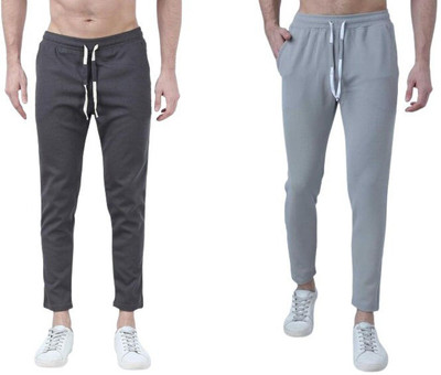 AMFABRICS Solid Men Grey, Grey Track Pants