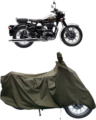 Tricway Two Wheeler Cover for Royal Enfield(Classic Chrome, Green)