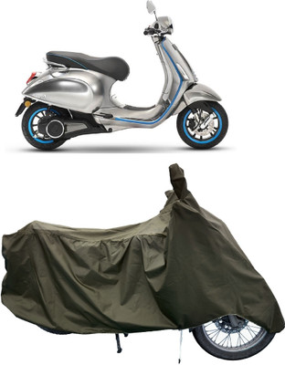 Tricway Two Wheeler Cover for Vespa(Piaggio Elettrica BS6, Green)