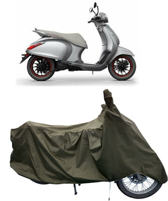 Tricway Two Wheeler Cover for Bajaj(Urbanite Chetak BS6, Green)