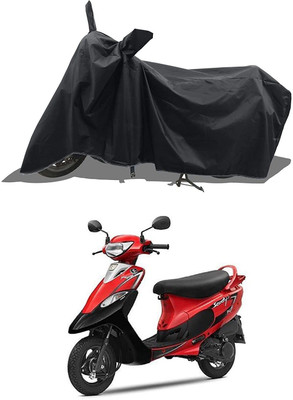 KEDIT Two Wheeler Cover for TVS(Scooty Pep Plus BS6, Black)