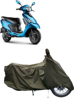 Tricway Two Wheeler Cover for TVS(Scooty Zest, Green)
