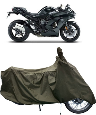 Tricway Two Wheeler Cover for Kawasaki(Ninja H2 SX BS6, Green)