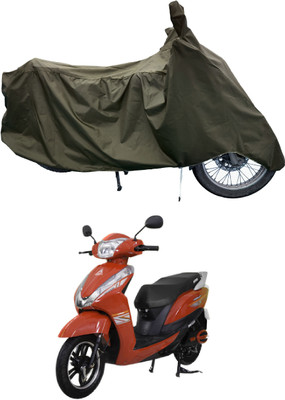 Tricway Two Wheeler Cover for Ampere(Magnus BS6, Green)