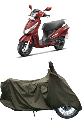 Tricway Two Wheeler Cover for Hero(Duet LX 110CC, Green)
