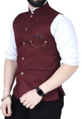 maksud enterprise Solid Men Waistcoat