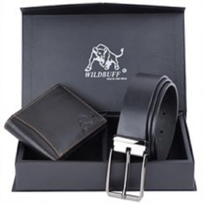 WILDBUFF Wallet & Belt Combo(Black)