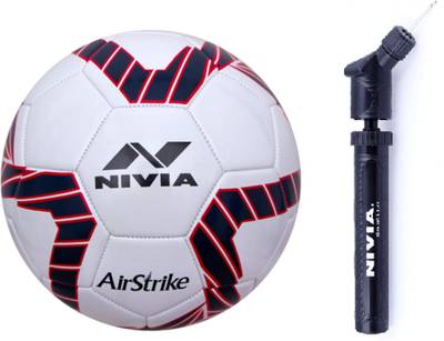 NIVIA COMBO FB-80080, Airstrike FOOTBALL + BP-213 AIR PUMP.. Football - Size: 5