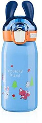 MiB enterprise Water Bottle Cute Cartoon Design With Sipper, Sipper Bottle For Kids 550 ml Bottle(Pack of 1, Blue, Plastic)