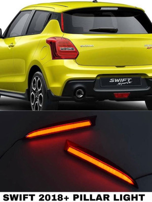 RohanEshop Swft Car 2 Function Pillar Led Light Red Colour (Pack of 2) Car Reflector Light(Red)