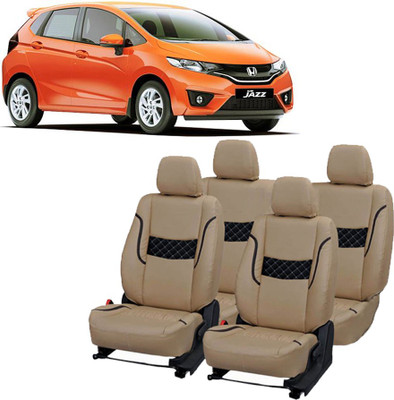 AutoSafe PU Leather Car Seat Cover For Honda Jazz(Detachable Head Rest, 5 Seater)