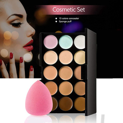 ADJD 15 Shades Highlighter Contour Cream Concealer Palette(2 Items in the set)