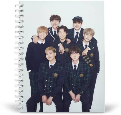 PurpleBees BTS Bangtan Boys A5 Diary Unruled 160 Pages(White)
