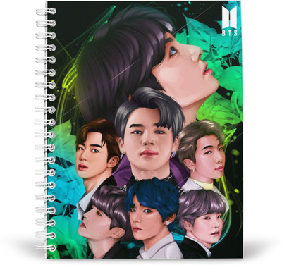 PurpleBees BTS Bangtan A5 Diary Unruled 160 Pages(White)