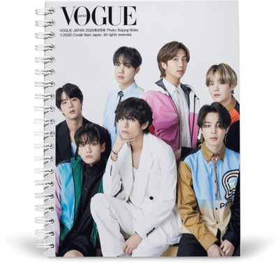 PurpleBees BTS Vogues Special A5 Diary Unruled 160 Pages(White)