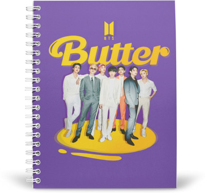 PurpleBees BTS Butter Special Edition A5 Diary Unruled 160 Pages(White)