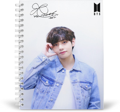PurpleBees BTS V Kim Taehyung A5 Diary Unruled 160 Pages(White)