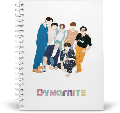PurpleBees BTS Dynamite Edition A5 Diary Unruled 160 Pages(White)