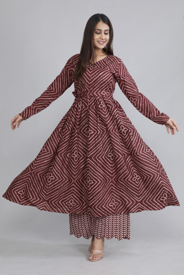 CHANDAFEB Women Kurta Palazzo Set
