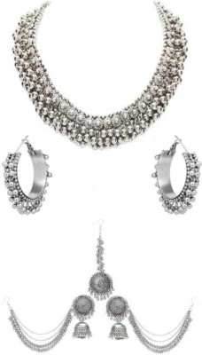 JMBW INTERNATIONAL Alloy Silver Jewellery Set(Pack of 2)