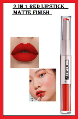 KA-KAIASHA 2 In 1 Liquid Lipstick with Lipstick For Her PACK OF 1(RED, 5 ml)