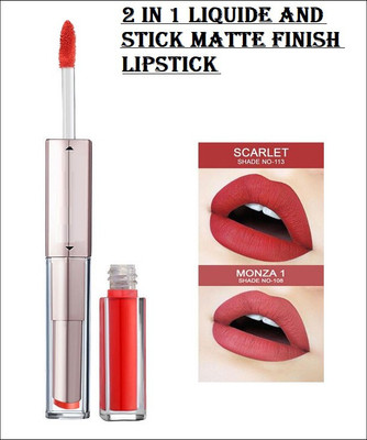 KA-KAIASHA PERFACT BEAUTY PRODUCT RED SHADE 2 IN 1 LIQUIDE AND STICK LIPSTICK PACK OF 1(RED, 5 ml)