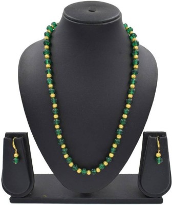 Aamrapali Silver Gems Stone, Alloy Gold-plated Green Jewellery Set(Pack of 1)