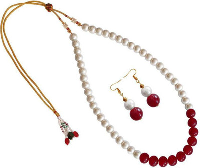 Aamrapali Silver Gems Stone, Alloy Gold-plated White Jewellery Set(Pack of 1)