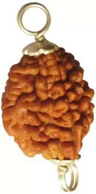 Chopra Gems Certified/Original Two Mukhi Rudraksha/Natural 2-faced For Men & Women Wood Pendant