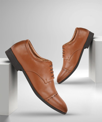 Bata MAGNUS TOECAP Lace Up For Men(Tan , 8)