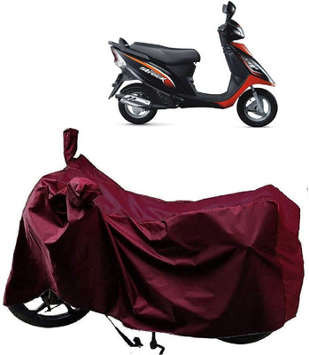 KEDIT Waterproof Two Wheeler Cover for TVS(Scooty Streak, Maroon)