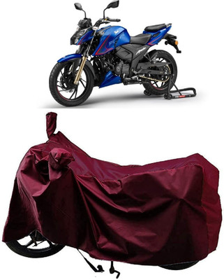KEDIT Two Wheeler Cover for TVS(Apache RTR 200 4V, Maroon)