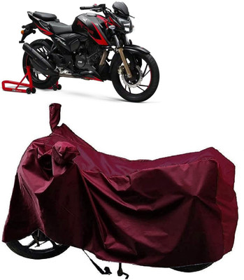 KEDIT Two Wheeler Cover for TVS(Apache RTR 200 Fi E100, Maroon)