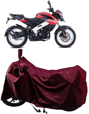 KEDIT Waterproof Two Wheeler Cover for Bajaj(Pulsar NS200, Maroon)