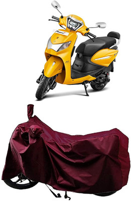 KEDIT Two Wheeler Cover for Hero(Pleasure Plus, Maroon)