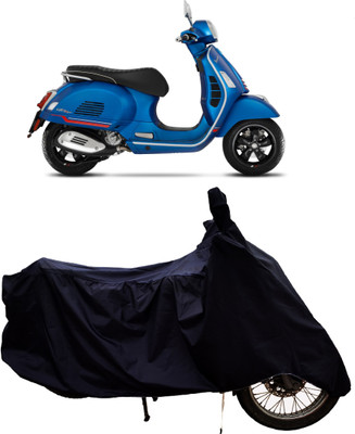 Tricway Two Wheeler Cover for Vespa(GTS Super 300 BS6, Black)