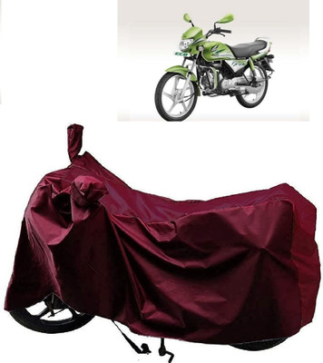KEDIT Two Wheeler Cover for Hero(HF Deluxe Eco, Maroon)