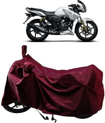 KEDIT Two Wheeler Cover for TVS(Apache RTR 180, Maroon)