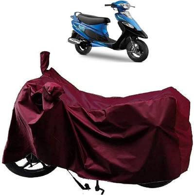 KEDIT Two Wheeler Cover for TVS(Scooty Pep+, Maroon)
