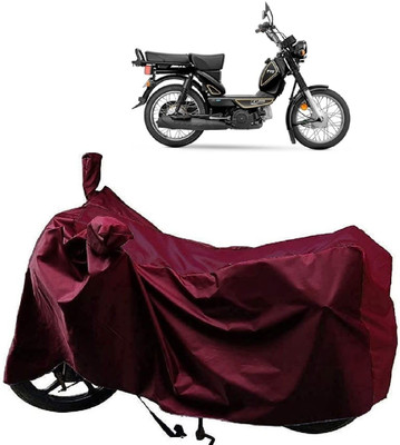 KEDIT Waterproof Two Wheeler Cover for TVS(XL 100 Heavy Duty, Maroon)