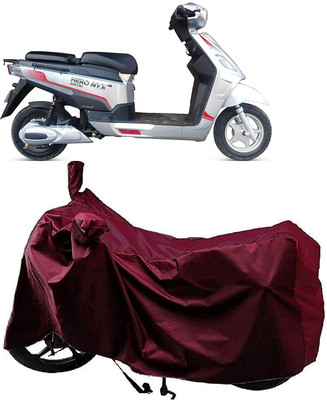 KEDIT Two Wheeler Cover for Hero(Electric NYX e5, Maroon)