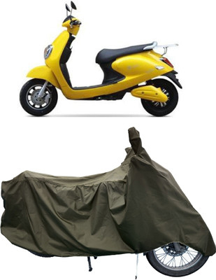 Tricway Two Wheeler Cover for Techo Electra(Emerge BS6, Green)