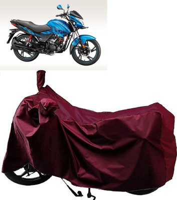 KEDIT Two Wheeler Cover for Hero(Glamour Programmed FI, Maroon)