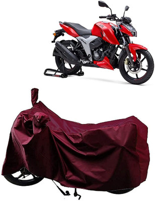 KEDIT Two Wheeler Cover for TVS(Apache RTR 160 4V, Maroon)