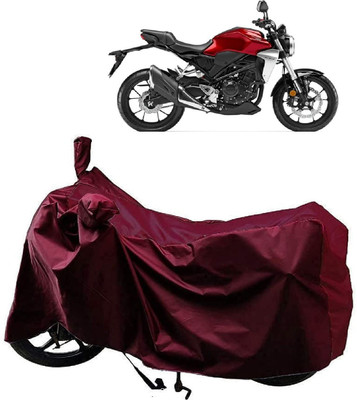 KEDIT Waterproof Two Wheeler Cover for Honda(CB300R, Maroon)