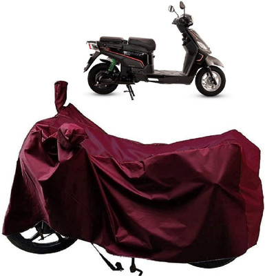 KEDIT Waterproof Two Wheeler Cover for Hero(Electric NYX e5, Maroon)