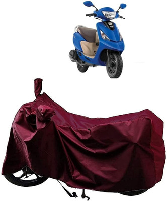 KEDIT Waterproof Two Wheeler Cover for TVS(Scooty Zest 110 BS6, Maroon)
