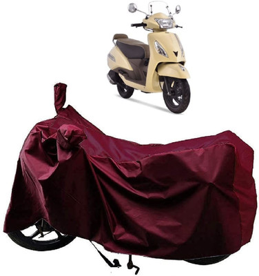 KEDIT Two Wheeler Cover for TVS(Jupiter classic, Maroon)
