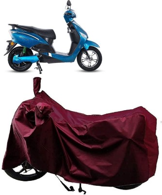 KEDIT Waterproof Two Wheeler Cover for Hero(Electric Optima Plus BS6, Maroon)